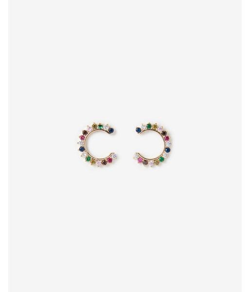 Express Womens Rainbow Circle Earrings