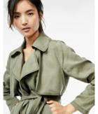 Express Casual Silky Soft Twill Trench Coat