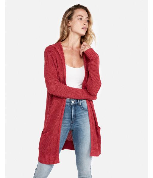 Express Womens Hooded Shaker Knit Cover-up