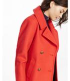 Express Womens Red Double Breasted Peacoat