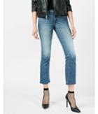 Express Mid Rise Stretch+ Performance Cropped Bell Flare Jeans