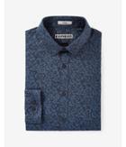 Express Mens Fitted Floral Print Long Sleeve Dress