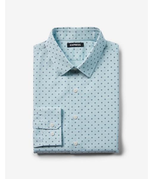 Express Mens Classic Micro Dot Print Dress