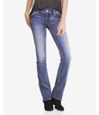 Express Womens Medium Wash Low Rise Barely Boot Jean