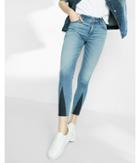 Express High Waisted Stretch+performance Triangle Pieced Ankle Jean