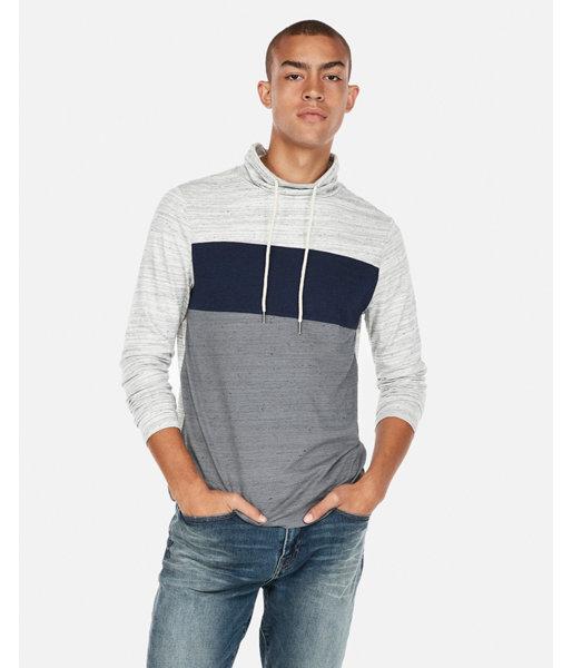 Express Mens Pieced Funnel Neck Tee