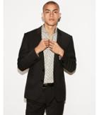 Express Mens Express Mens Extra Slim Black Wool-blend Performance Stretch