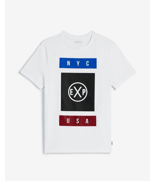 Express Mens Express Nyc Usa Graphic Crew Neck Tee