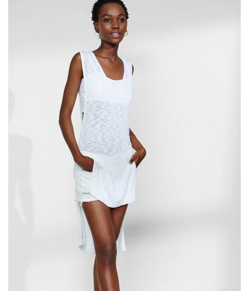 Express Womens Slub Deep V-neck Sleeveless Tunic