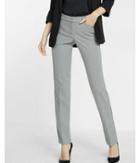 Express Womens Houndstooth Low Rise Slim Leg Editor Pant