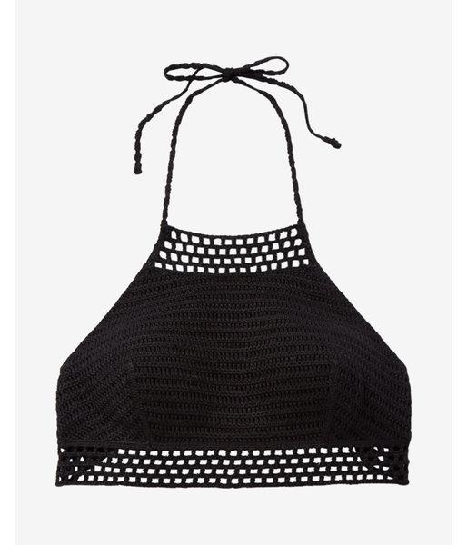 Express Crochet High Neck Halter Bikini