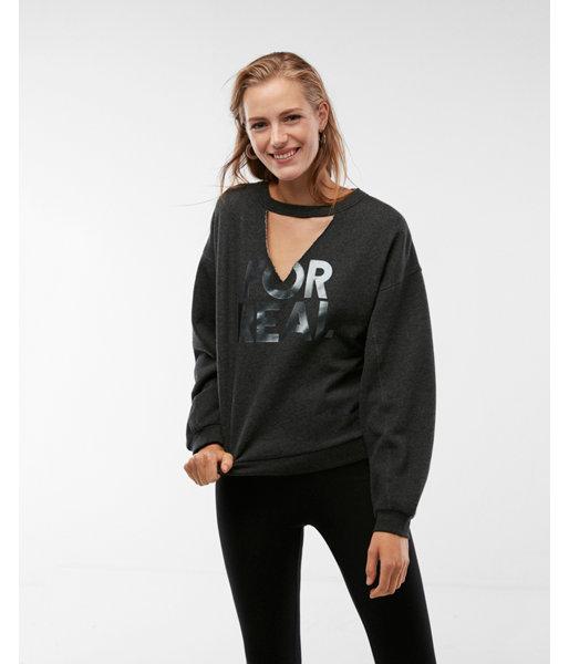 Express Womens For Real Choker Neck Graphic