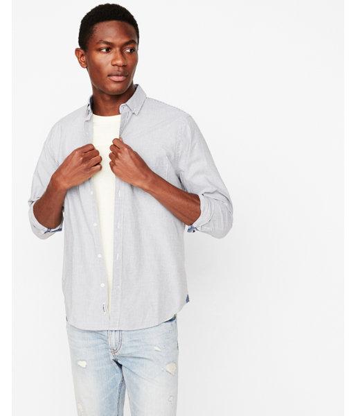 Express Mens Classic Striped Button-down Cotton