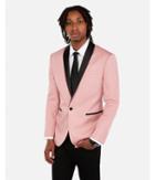 Express Mens Slim Pink Shawl Neck Cotton Performance