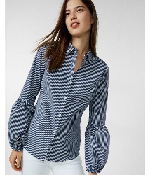 Express Slim Fit Striped Tie-sleeve Portofino