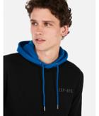 Express Mens Color Block Popover Graphic Hoodie