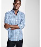 Express Mens Fitted Checked Dress