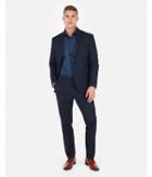 Express Mens Slim Navy Stripe Wrinkle-resistant Stretch
