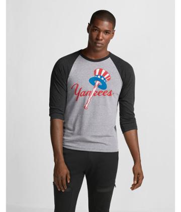 Express Mens Homage Yankees Raglan Tee