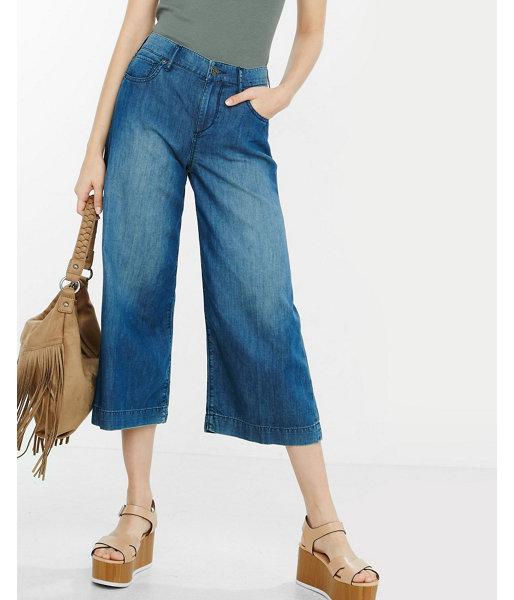 Express Womens High-waisted Denim Culottes