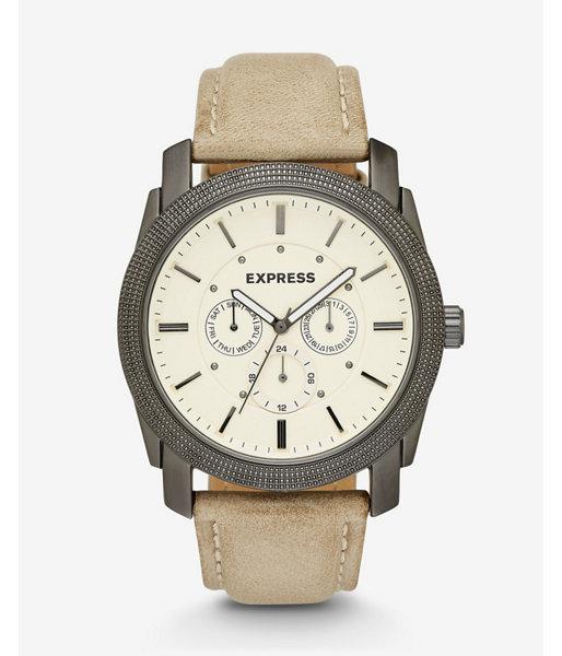 Express Rivington Multi-function Watch- Tan