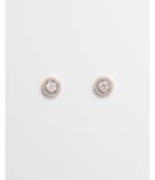 Express Womens Round Cut-out Post Back Earrings