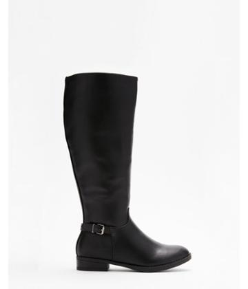 Express Womens Wide Calf Heeled Equestrian Riding Boots