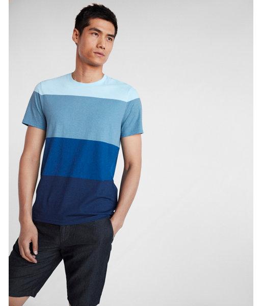 Express Mens Multi Stripe Crew Neck Tee