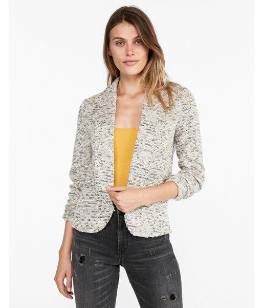 Express Womens Tweed Knit Blazer