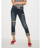 Express Womens Mid Rise Cuffed Cropped Stretch