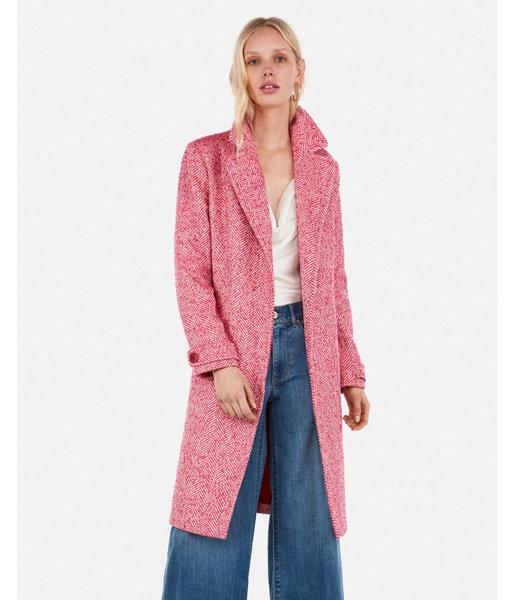 Express Womens Wool-blend Tie Front Coat