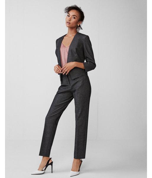 Express Womens Petite One Button Cutaway Blazer