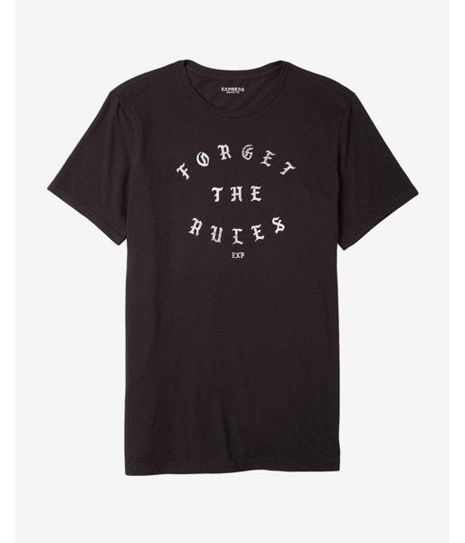 Express Forget The Rules Crew Neck Graphic Tee