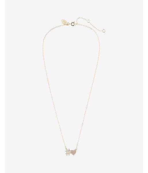Express Hashtag Heart Pendant Necklace