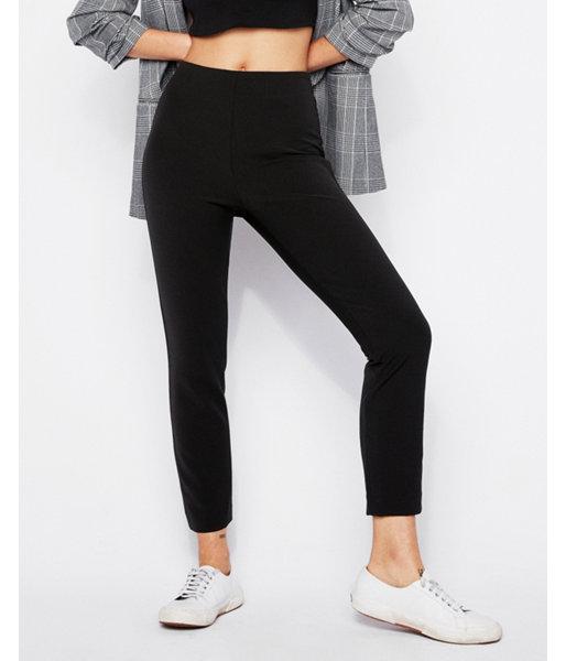 Express Womens Petite High Waisted Pull-on Cropped
