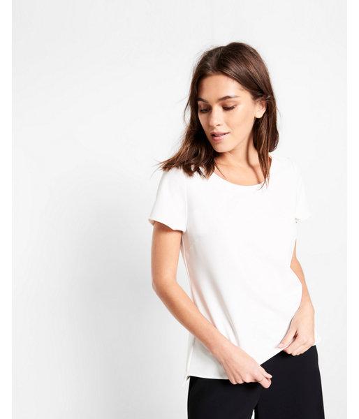 Express Zip Back Crew Neck Tee