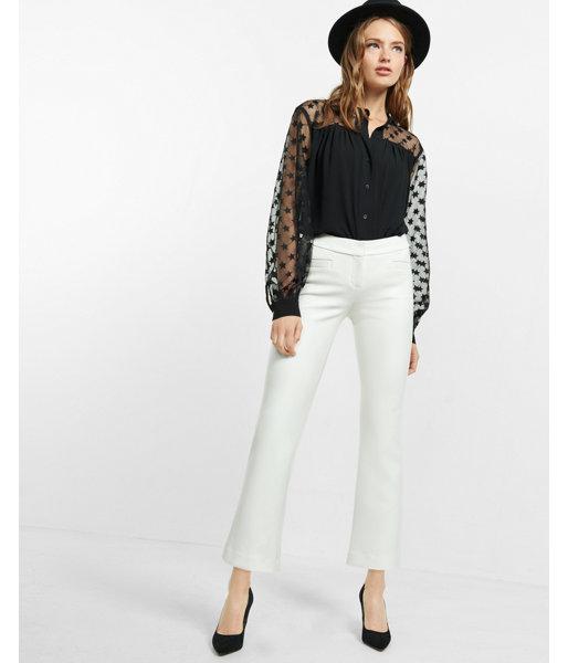 Express Womens Cropped Kick Flare Pants