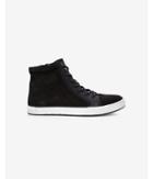 Express Mens Black Suede Lace And Zip-up High Top