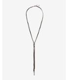 Express Womens Two Tone Lariat Necklace