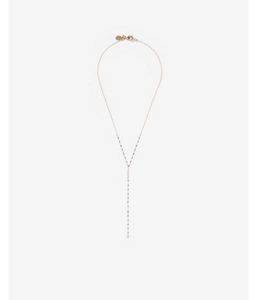 Express Womens Delicate Dot Y Necklace