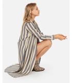 Express Womens Striped Button-front Pocket Duster