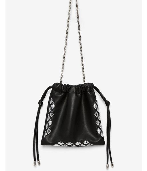 Express Womens Diamond Stud Drawstring Pouch