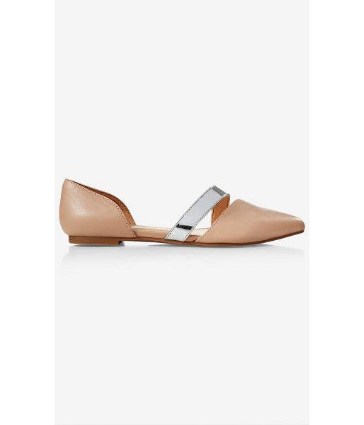 Express Women's Shoes Metallic Strap D'orsay Flat