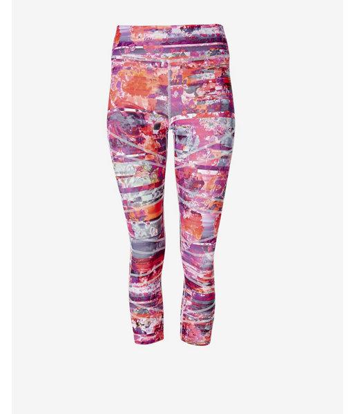 Express Womens Floral Stripe Exp Core Compression Crop