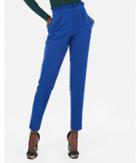 Express Womens High Waisted Ruffle Top Ankle Twill Pant