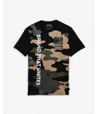 Express Mens Brand That Unites Camo Vertical Graphic Tee