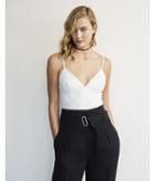 Express Womens Express Womens Karlie Kloss (minus The) Leather Cropped Bralette Tank