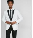 Express Mens Photographer White Cotton Sateen Tuxedo Jacket
