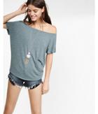 Express Womens Express One Eleven Off-the-shoulder Tee