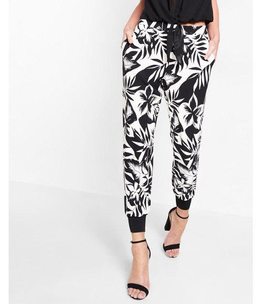 Express Floral Print Soft Twill Jogger Pant